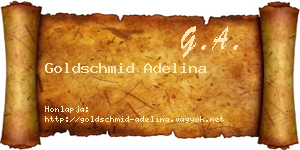 Goldschmid Adelina névjegykártya